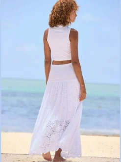 Robe 2 en 1 avec bandeau et jupe longue en dentelle