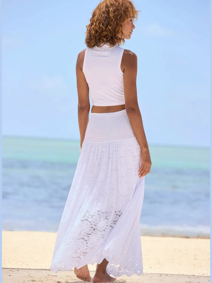 Robe 2 en 1 avec bandeau et jupe longue en dentelle