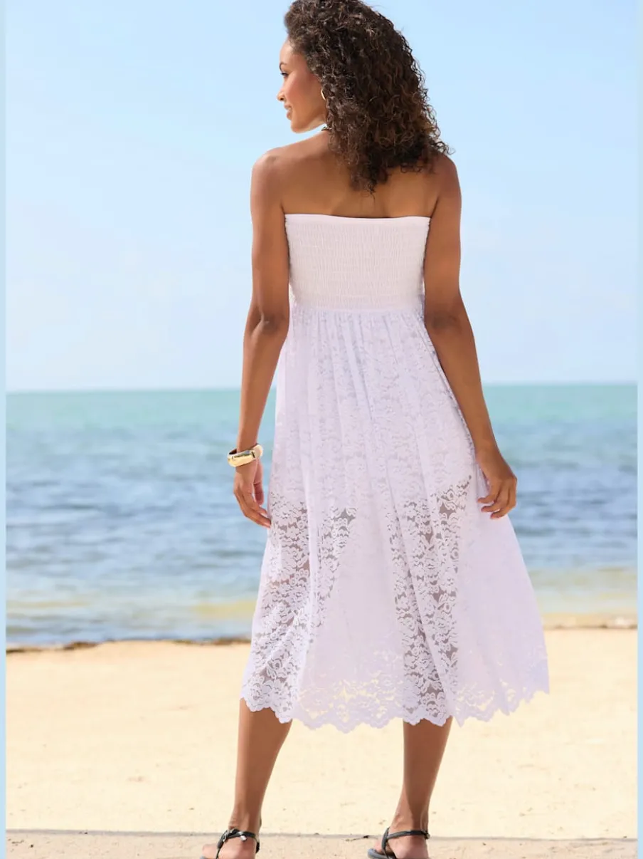 Robe 2 en 1 avec bandeau et jupe longue en dentelle