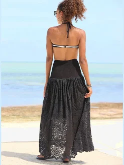 Robe 2 en 1 avec bandeau et jupe longue en dentelle