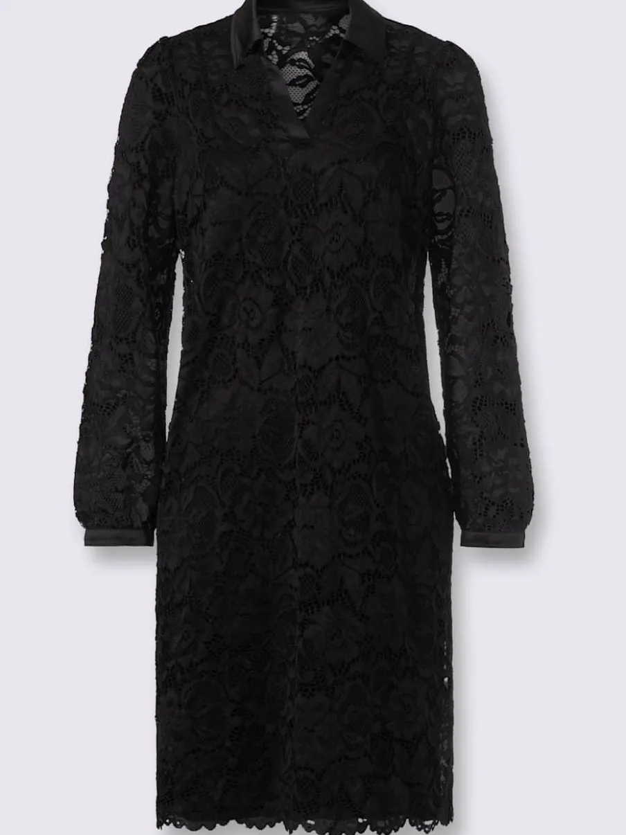 Robe en dentelle dentelle florale légèrement transparente