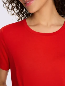 Robe en jersey avec col rond et manches courtes
