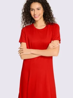Robe en jersey avec col rond et manches courtes