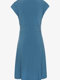 Robe en jersey avec col V et manches courtes à coupe cintrée
