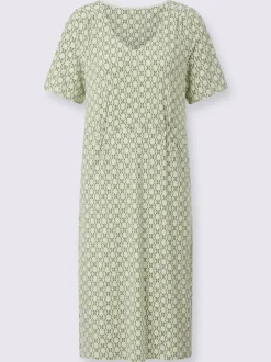 Robe en jersey avec encolure en V et poches
