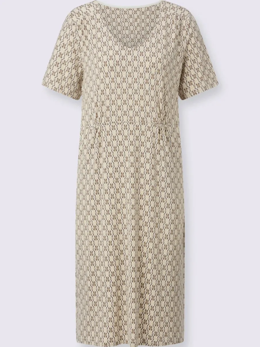 Robe en jersey avec encolure en V et poches