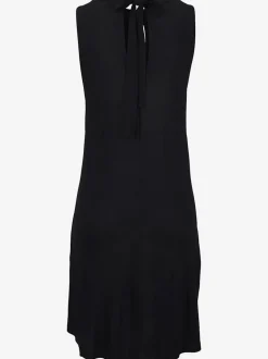 Robe en jersey avec encolure haute et poches latérales