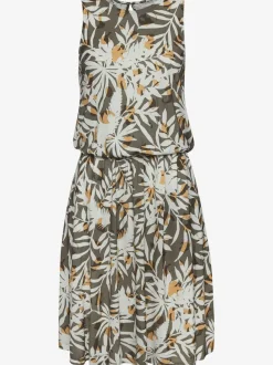 Robe en jersey avec encolure ronde et imprimé floral