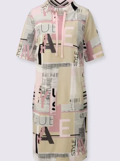 Robe en jersey à col montant avec liens pratiques