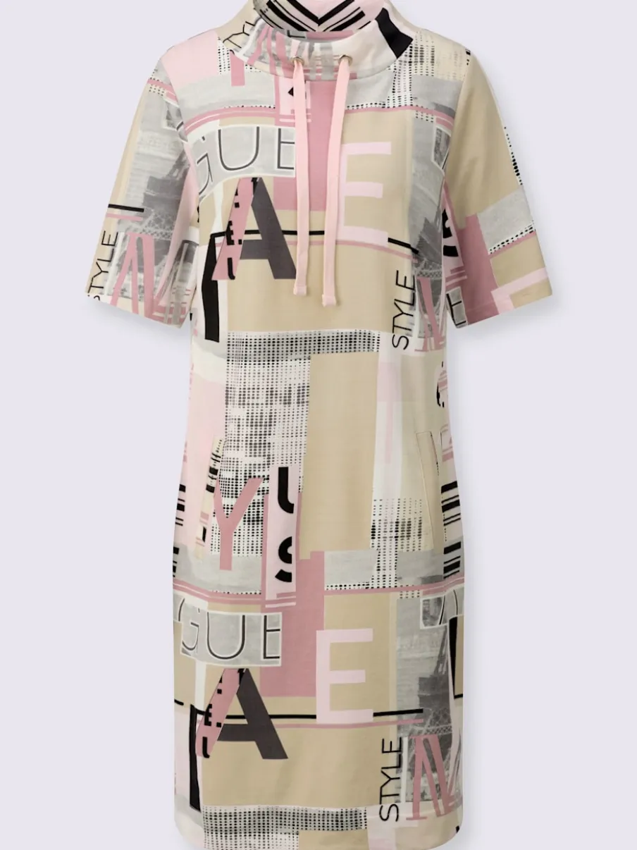 Robe en jersey à col montant avec liens pratiques