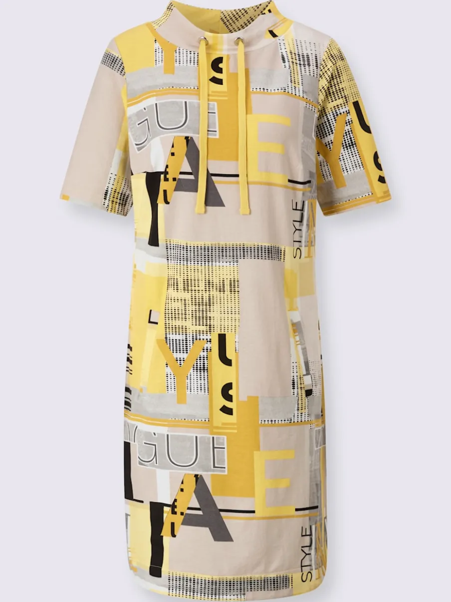 Robe en jersey à col montant avec liens pratiques