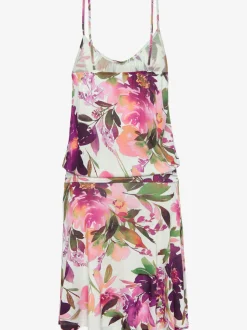 Robe en jersey col V à bretelles réglables avec imprimé floral