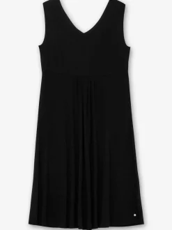 Robe en jersey col v devant et au dos