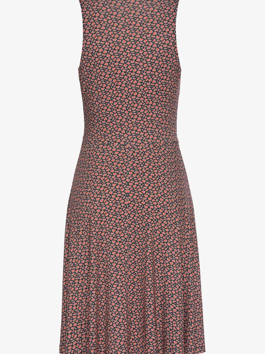 Robe en jersey col V à larges bretelles et imprimé fleuri
