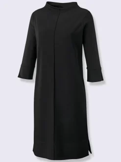 Robe en jersey douce avec col corolle et rayures