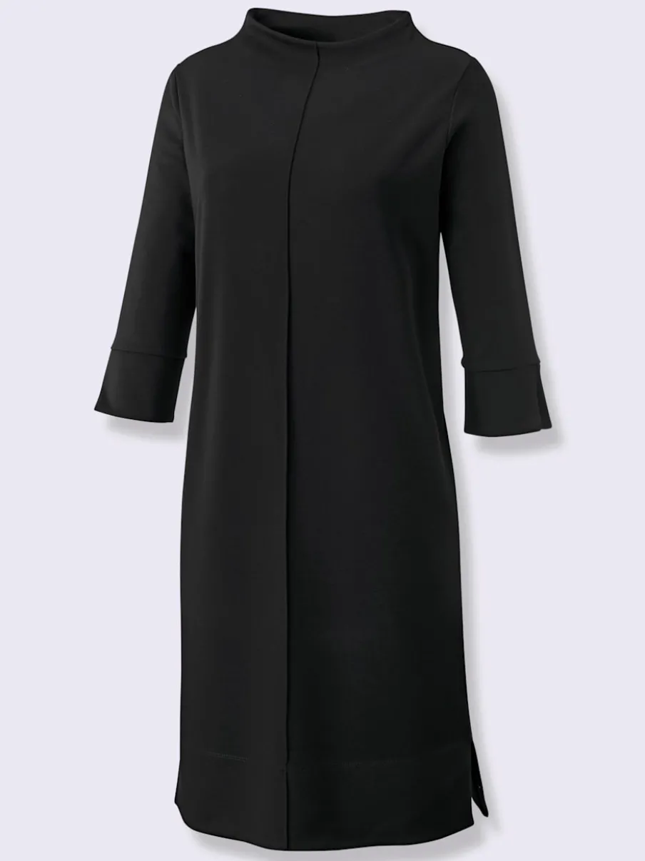Robe en jersey douce avec col corolle et rayures