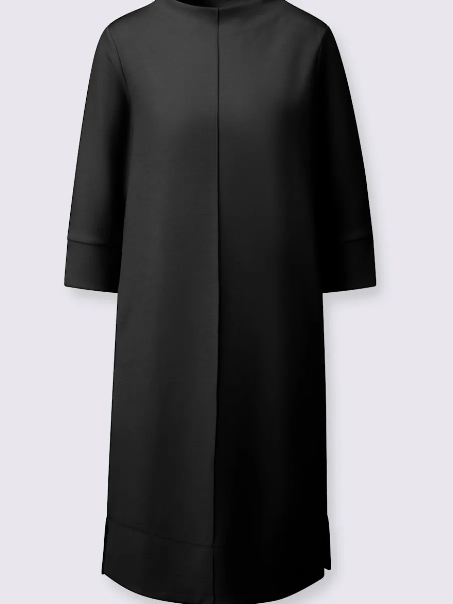 Robe en jersey douce avec col corolle et rayures
