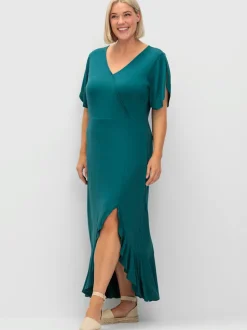 Robe en jersey encolure en v flatteuse