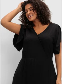 Robe en jersey encolure en v flatteuse