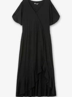 Robe en jersey encolure en v flatteuse