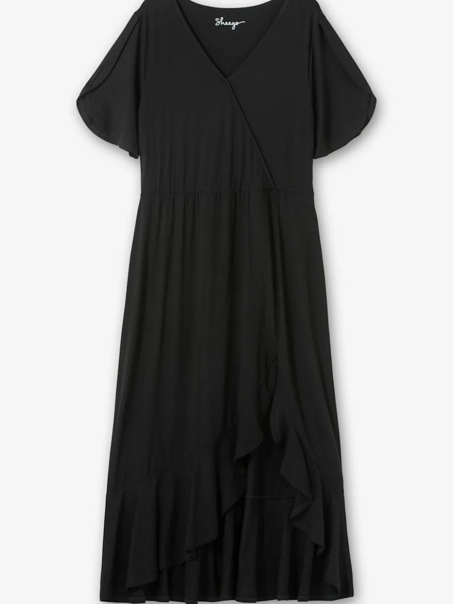 Robe en jersey encolure en v flatteuse