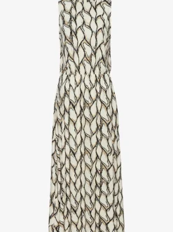 Robe en jersey à encolure haute avec imprimé unique
