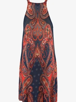 Robe en jersey à encolure raffinée avec imprimé paisley et bretelles mode