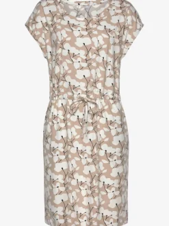 Robe en jersey à encolure ronde avec motif floral