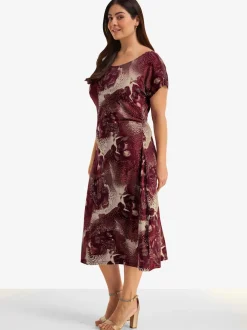 Robe en jersey grand col v au dos