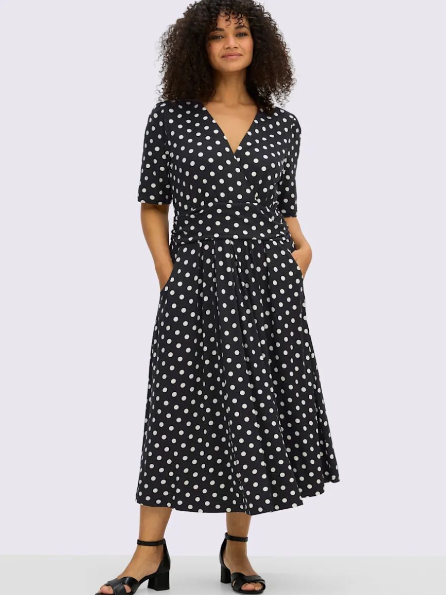 Robe en jersey joli motif à pois