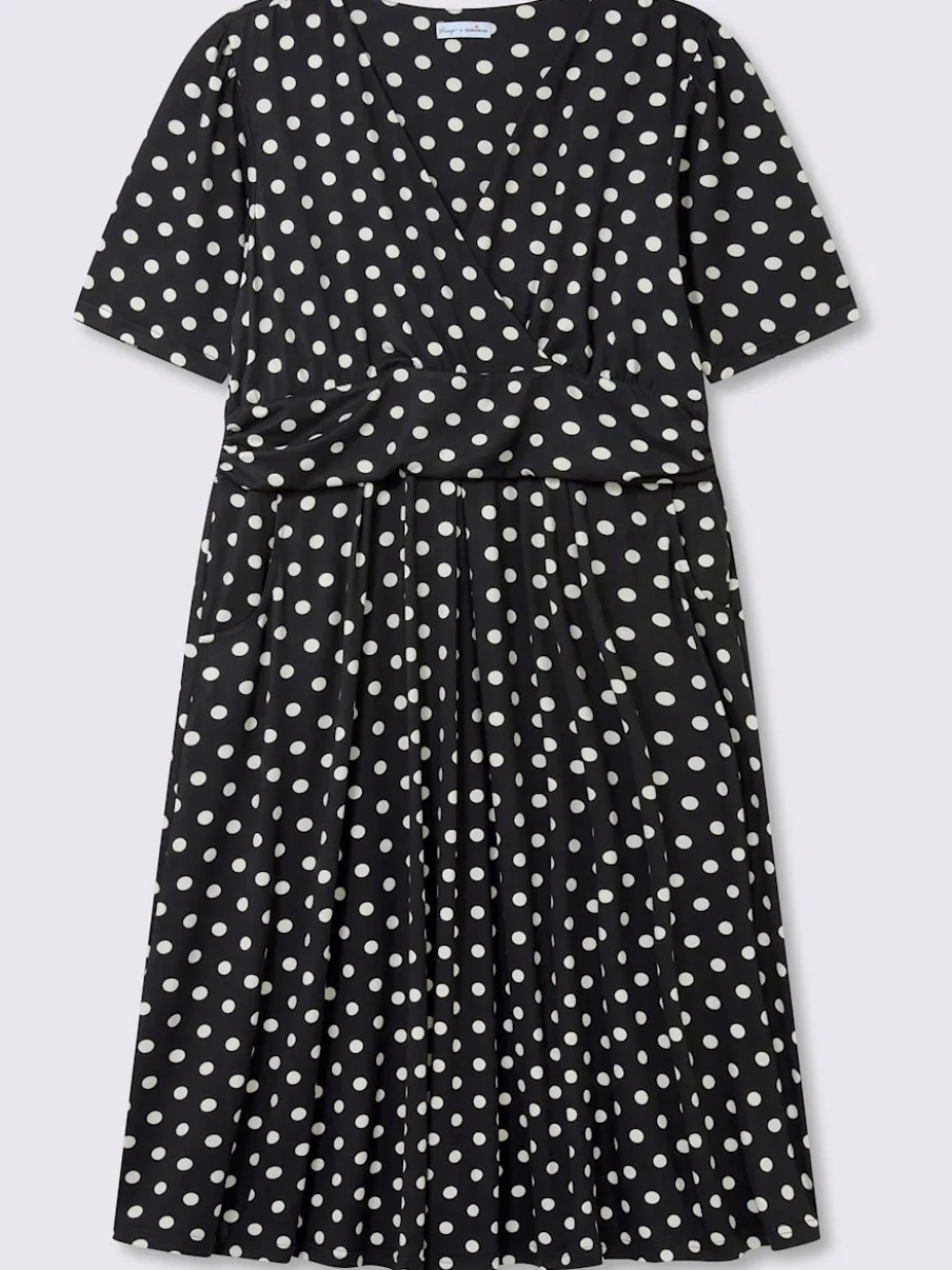 Robe en jersey joli motif à pois
