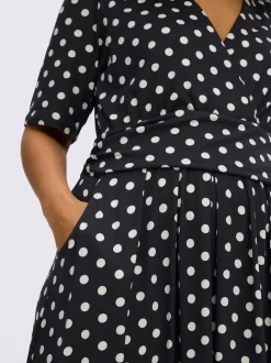 Robe en jersey joli motif à pois