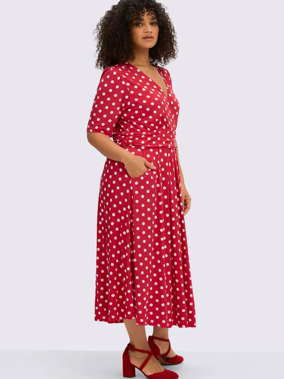 Robe en jersey joli motif à pois