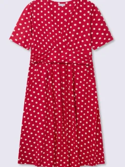 Robe en jersey joli motif à pois