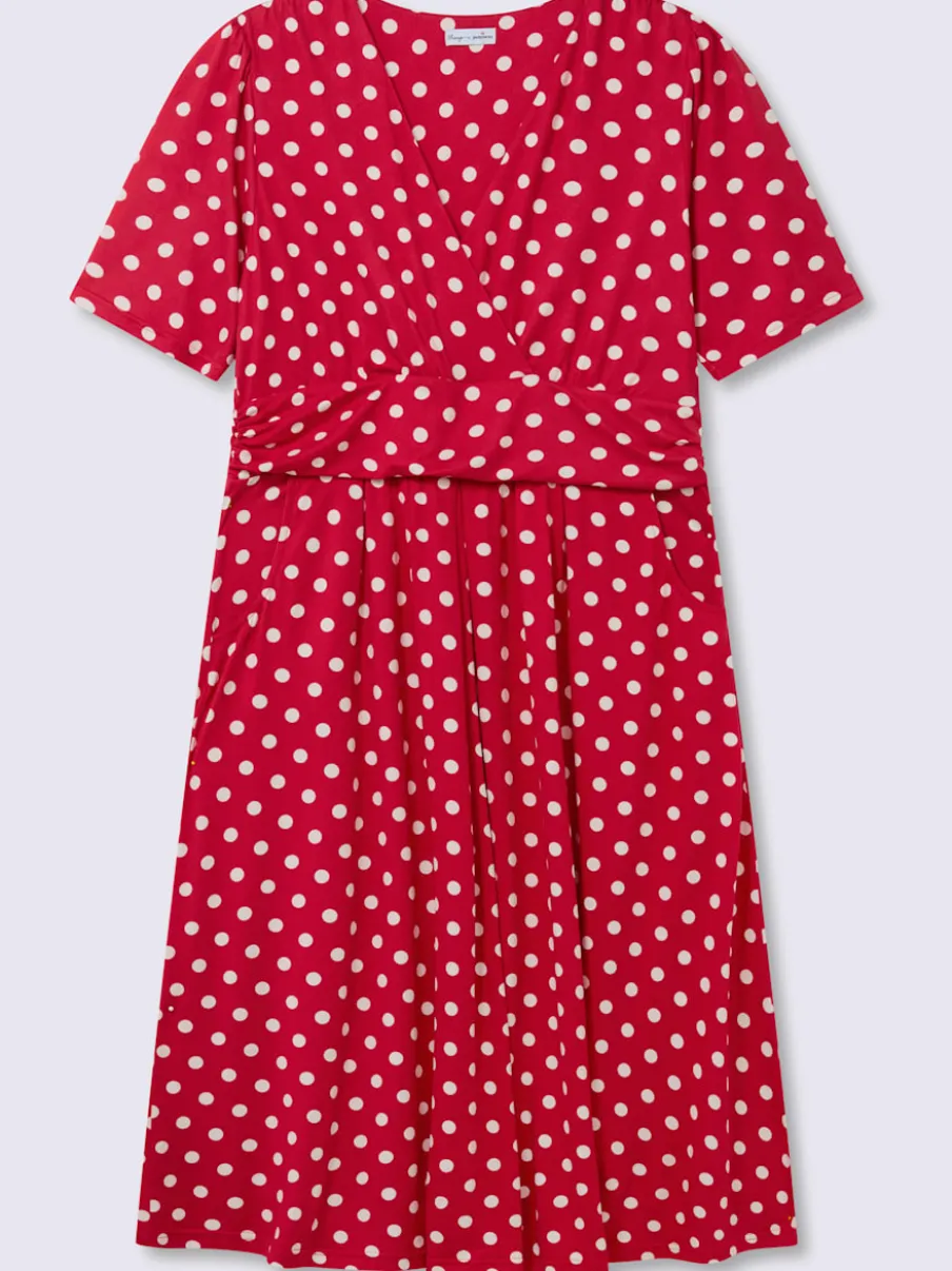 Robe en jersey joli motif à pois