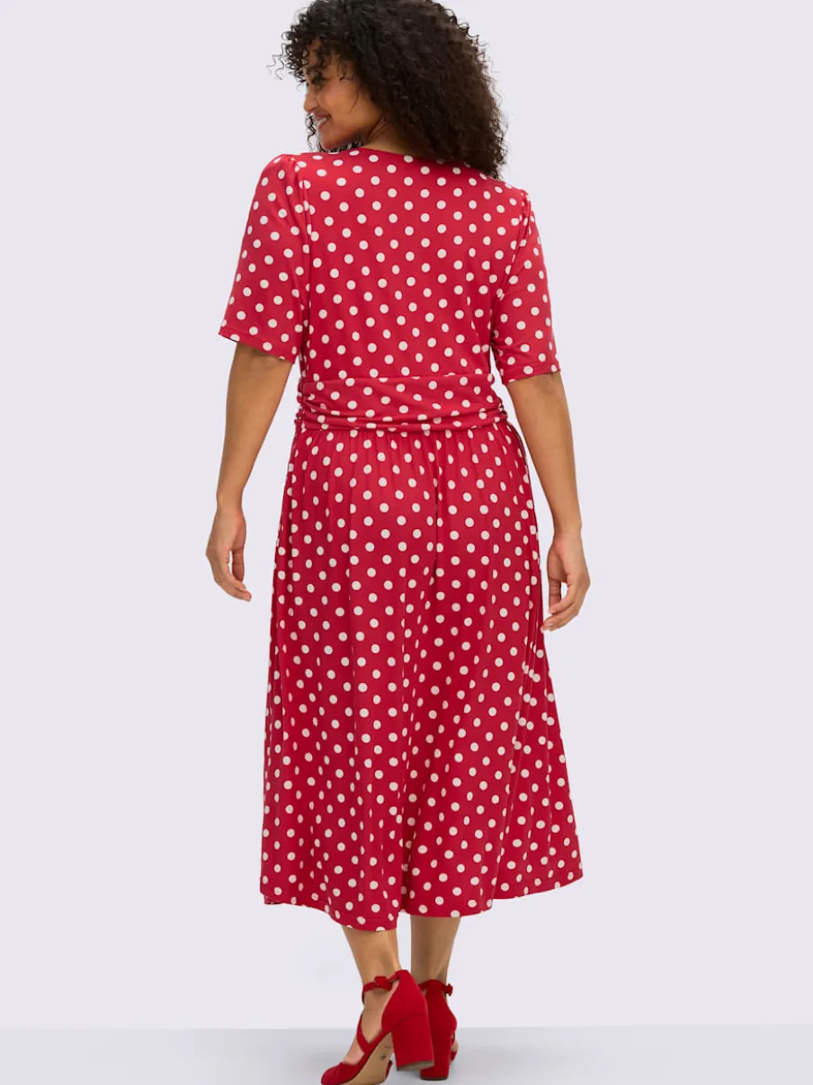 Robe en jersey joli motif à pois
