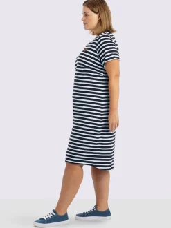 Robe en jersey motif à rayures mode