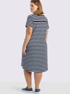 Robe en jersey motif à rayures mode