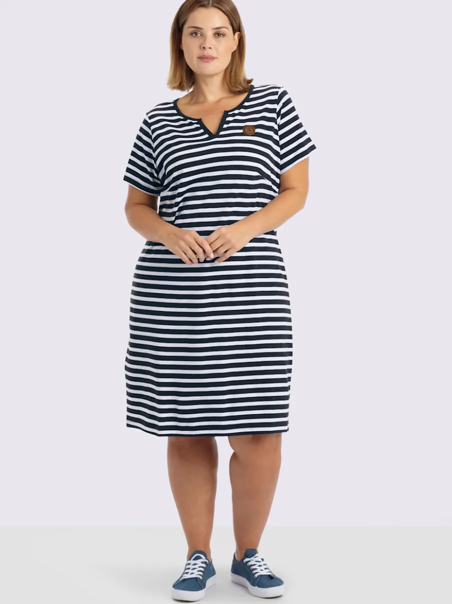 Robe en jersey motif à rayures mode
