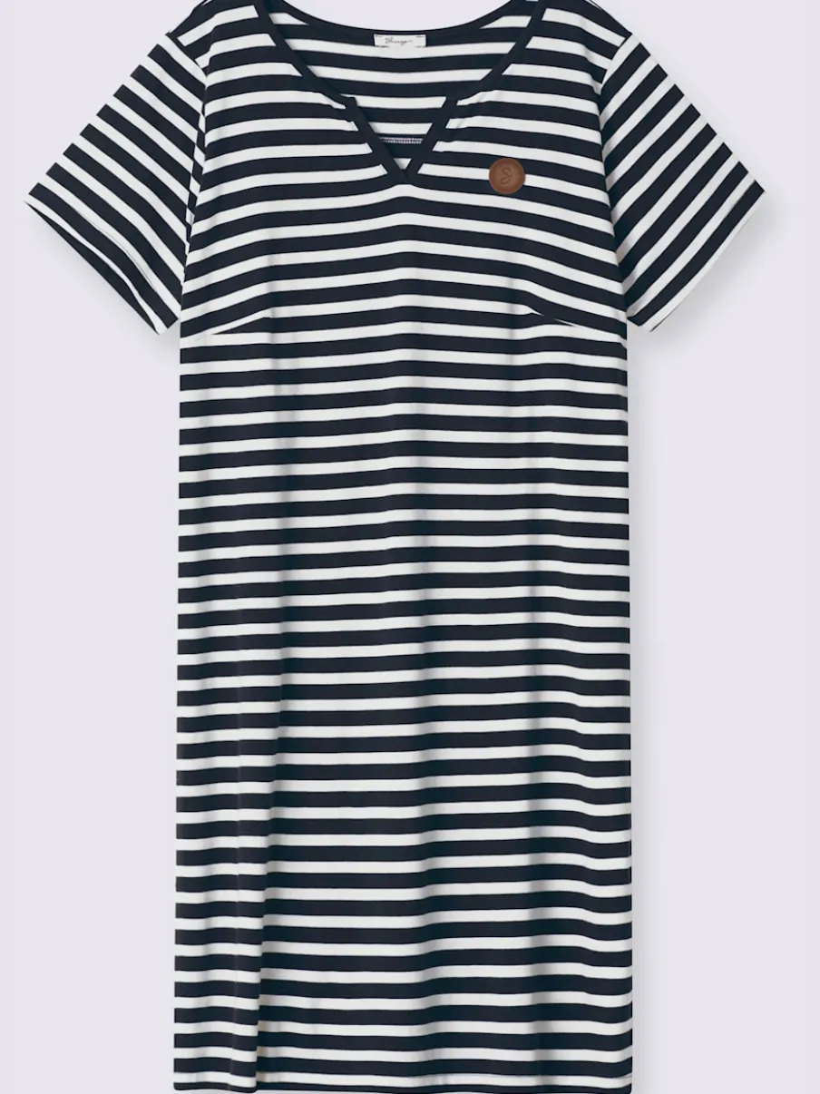 Robe en jersey motif à rayures mode