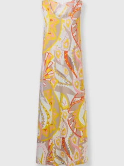 Robe en jersey sans manches à motif évasé et poches