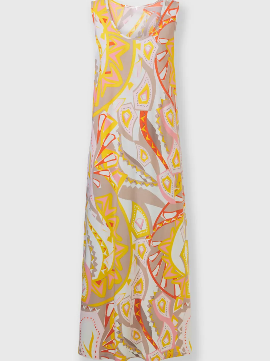 Robe en jersey sans manches à motif évasé et poches