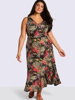 Robe en jersey superbe aspect cache-cœur