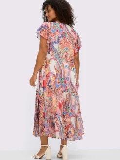 Robe en mousseline avec motif paisley
