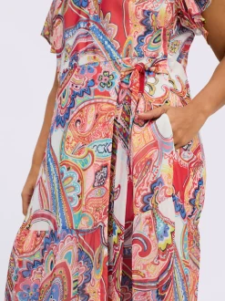 Robe en mousseline avec motif paisley