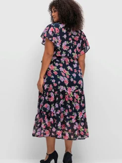Robe en mousseline encolure en v affinante