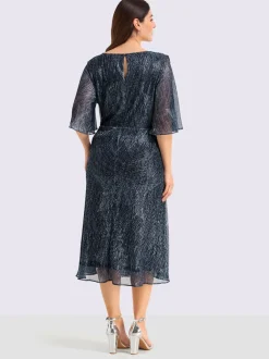 Robe en mousseline semi-manches longues
