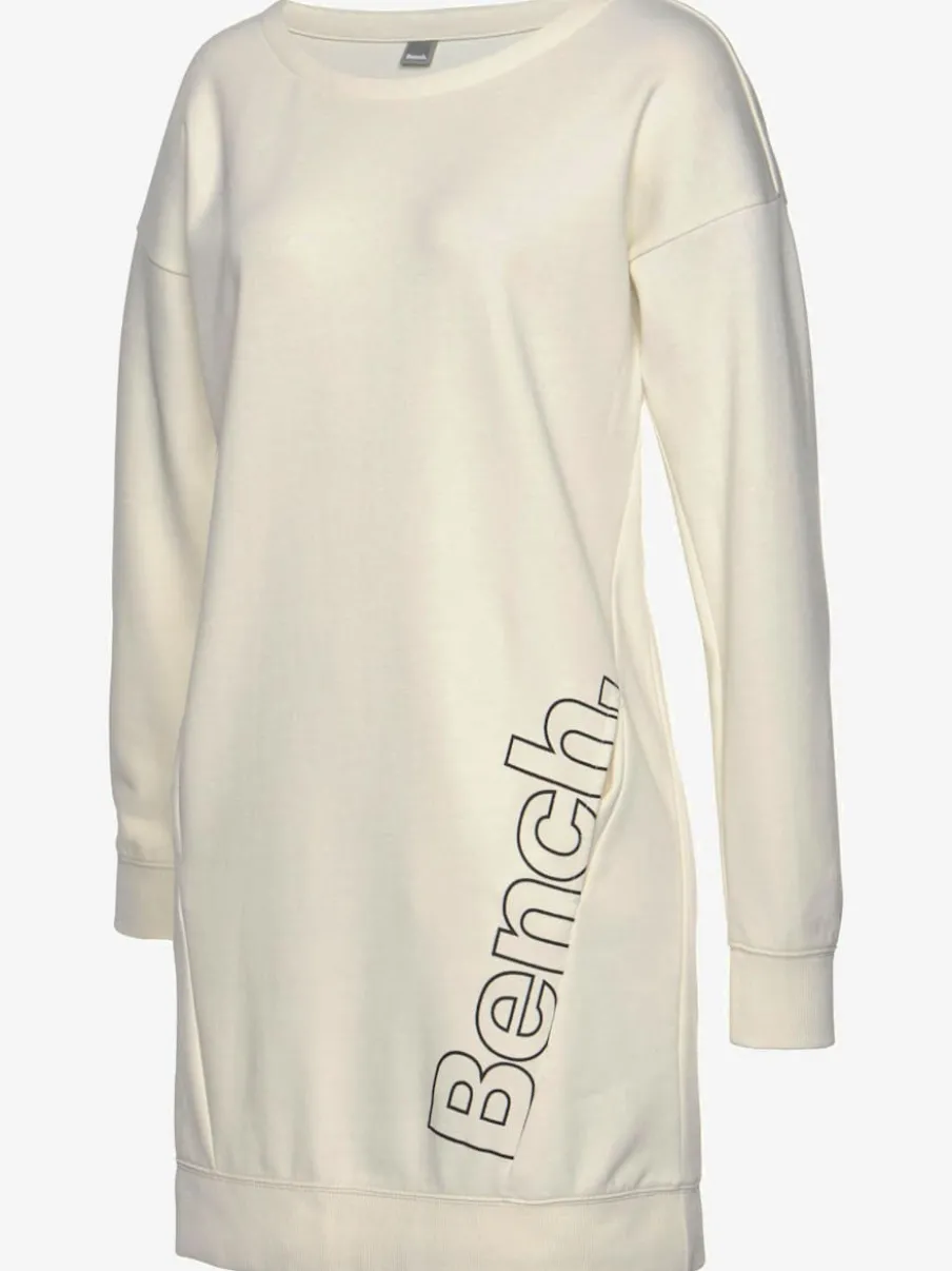 Robe en sweat à col rond avec poches et grand logo