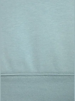 Robe en sweat à col rond avec poches et grand logo
