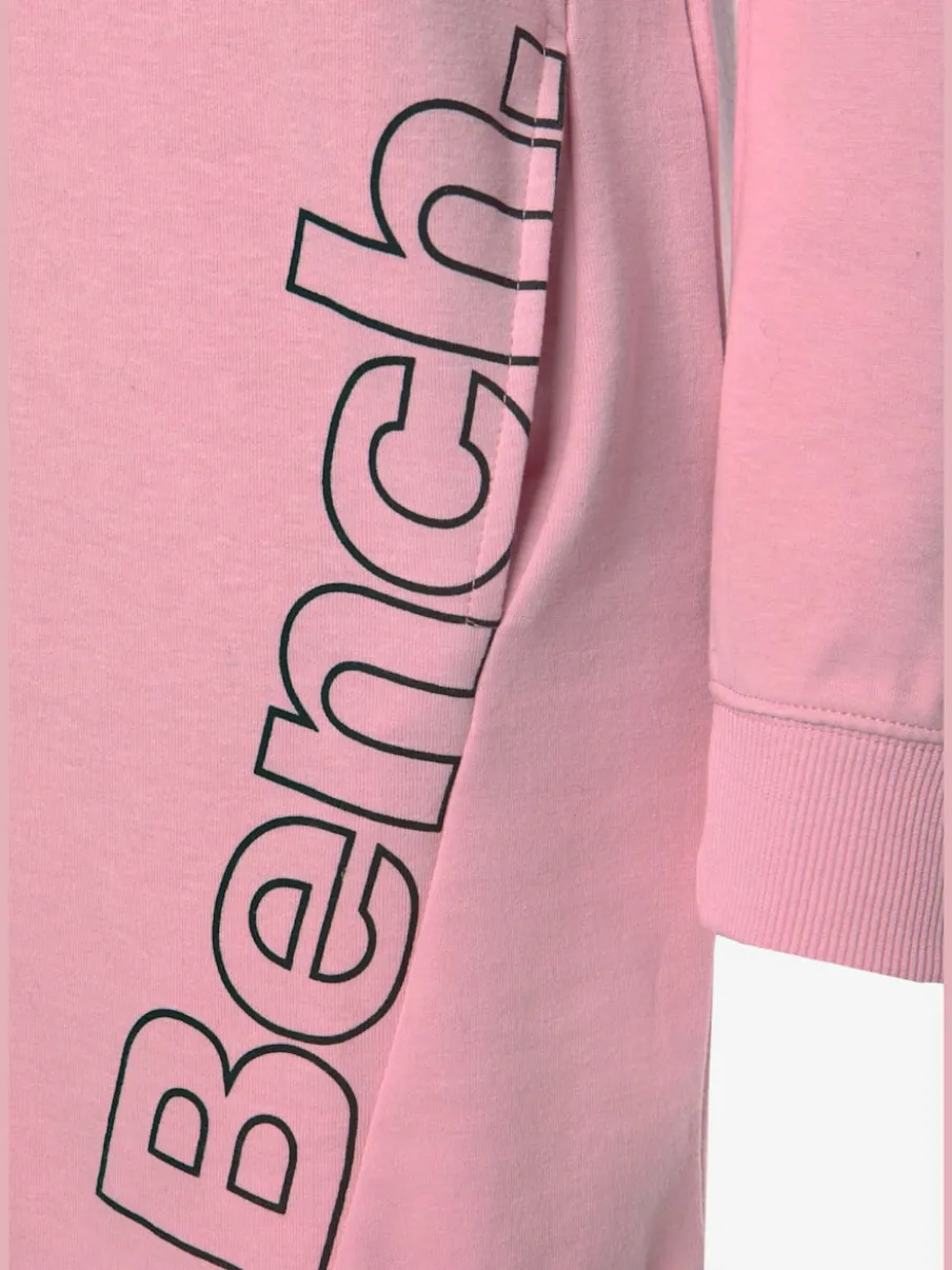 Robe en sweat à col rond avec poches et grand logo